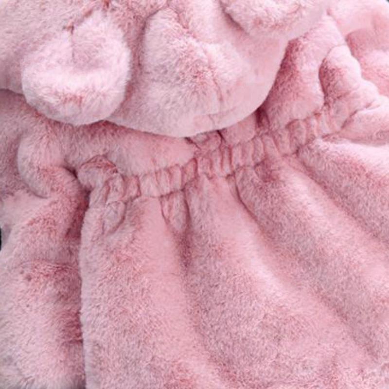 Îmbrăcăminte Copii Toamnă Iarnă Nouă Fată Copii Blană Imitată Jachetă Căptușită cu Bumbac Urechi Jachetă Îngroșată Modă de Iarnă Palton Cald