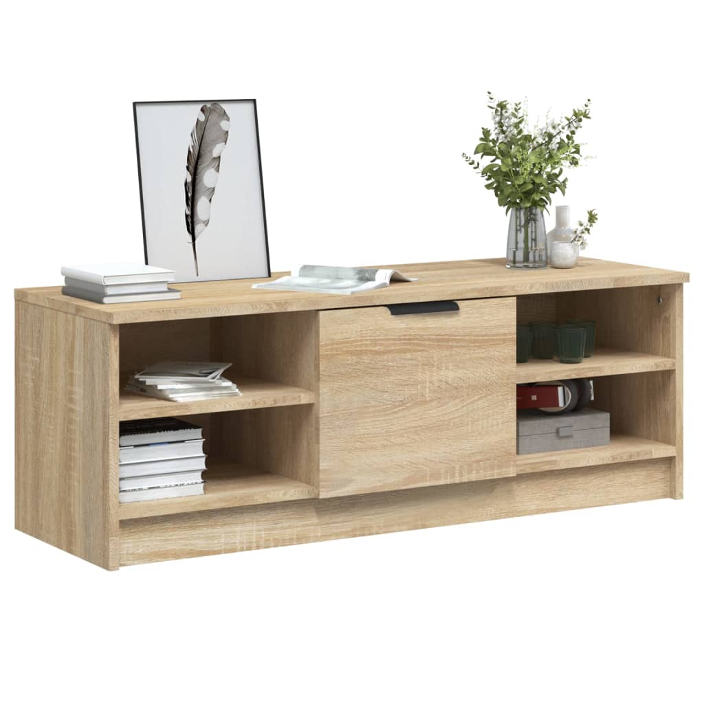 TV Stand in Sonoma Oak Finish 102 x 35.5 x 36.5 cm Particleboard