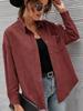 2026 Spring/Autumn Women's Oversized Loose Corduroy Shirt - European and American Style