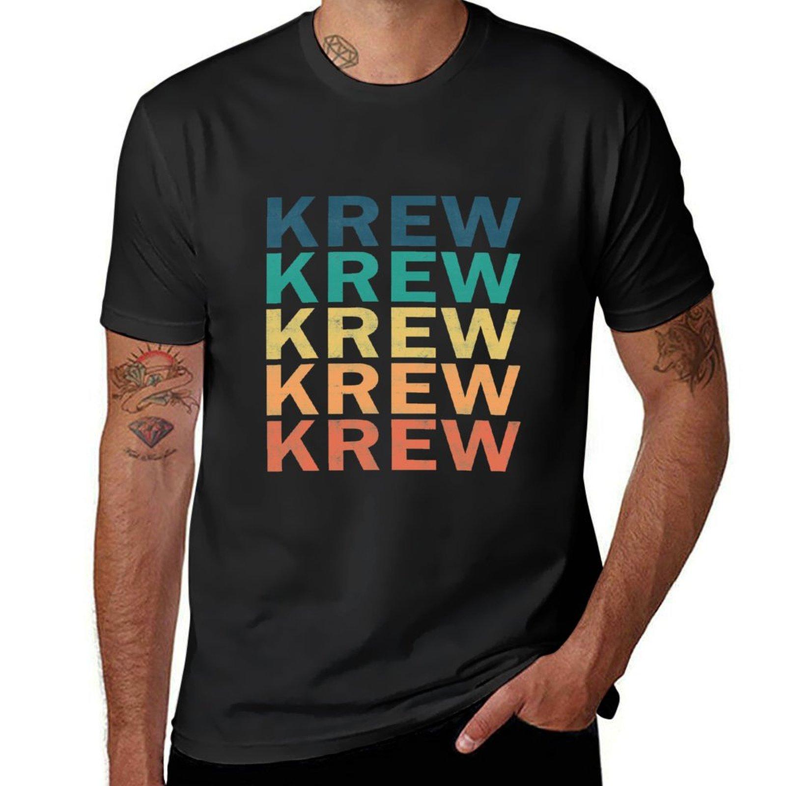 

Krew Name T Shirt Krew Vintage Retro Krew Name Gift Item Tee Tshirt cute clothes customs Mens tshirts 4XL