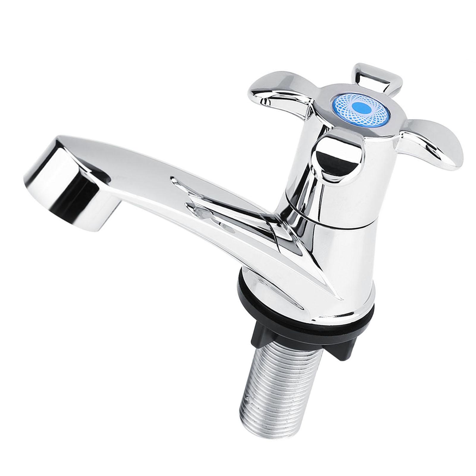 ABS Plastic Single Cold Faucet Water Tap Bathroom Basin Kitchen Sink Accessories(Blossom G1 2) чёрный
