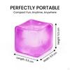 Simulation Ice Cube Squeezing Toy Funny Square Squishes for Adults Gifts Pink