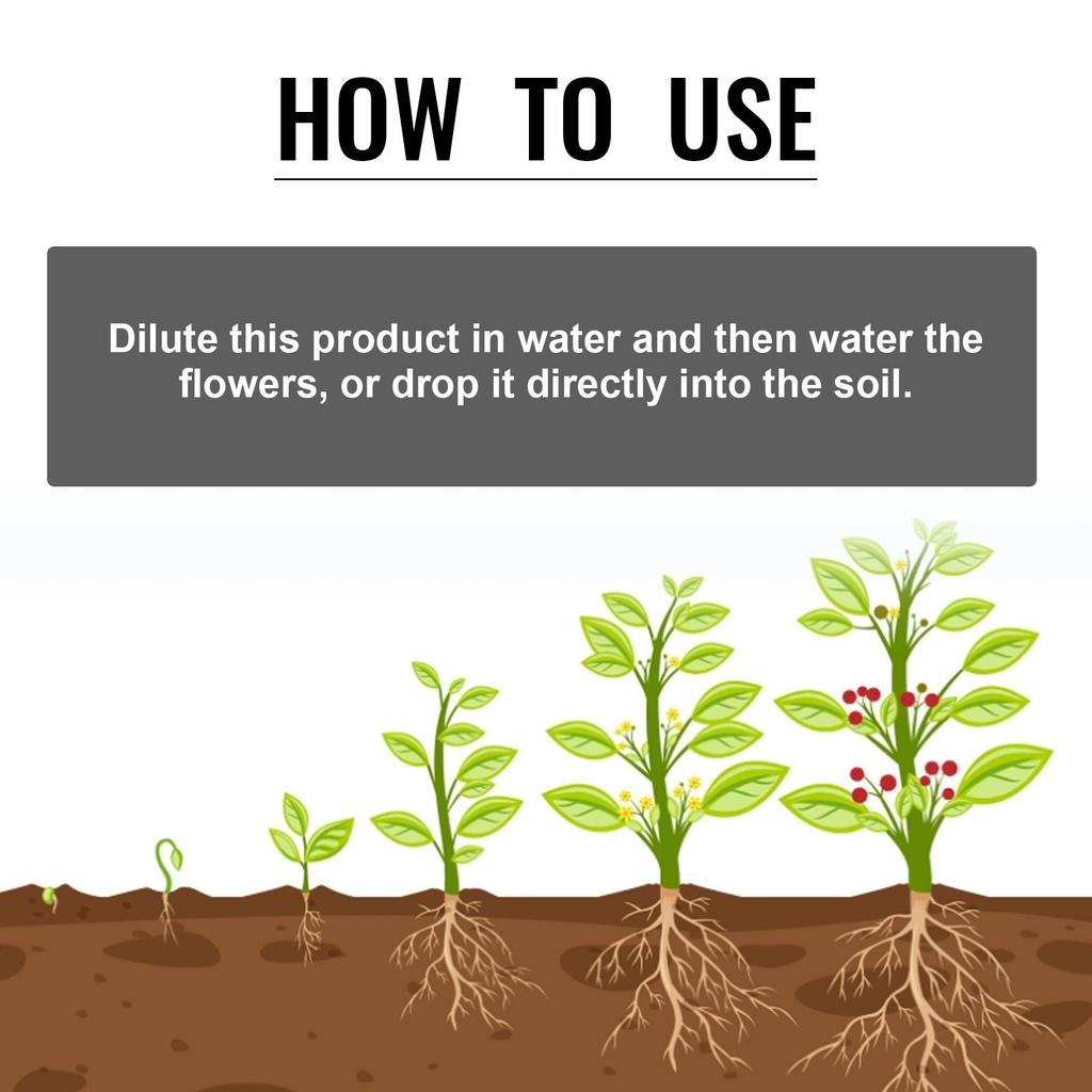 Roztwór płynny aktywujący rośliny i kwiaty poprawia zdrowie roślin, wspomaga rozwój korzeni, roztwór odżywczy dla roślin