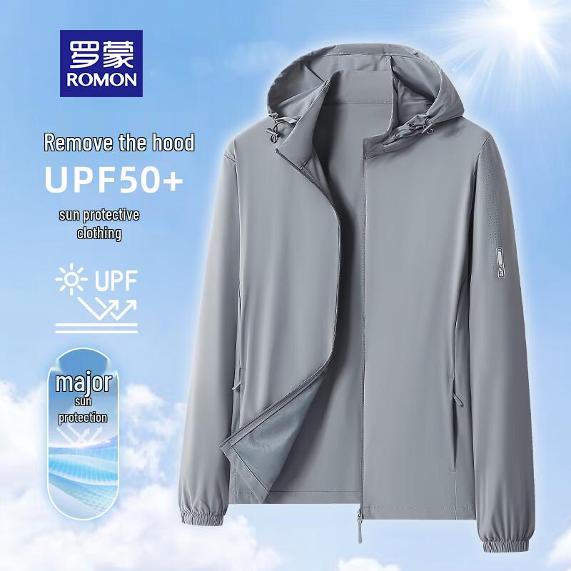 ROMON Men s Detachable Hood UV Protection Jacket 4XL