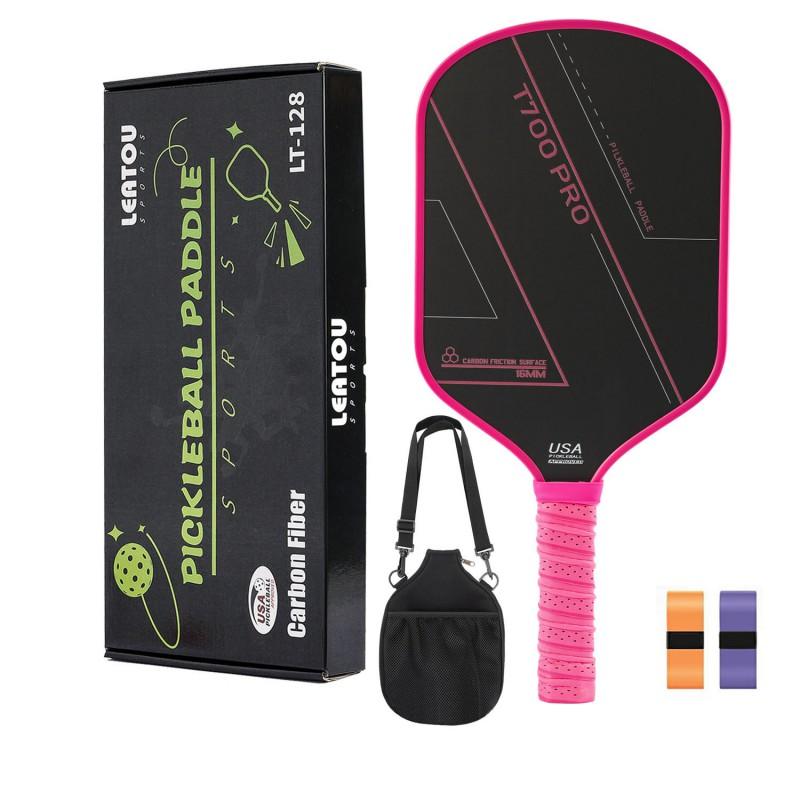 Carbon Fiber Pickleball Paddle With Textured Grip Case Set Competitive Play Lightweight Tournament Ready
