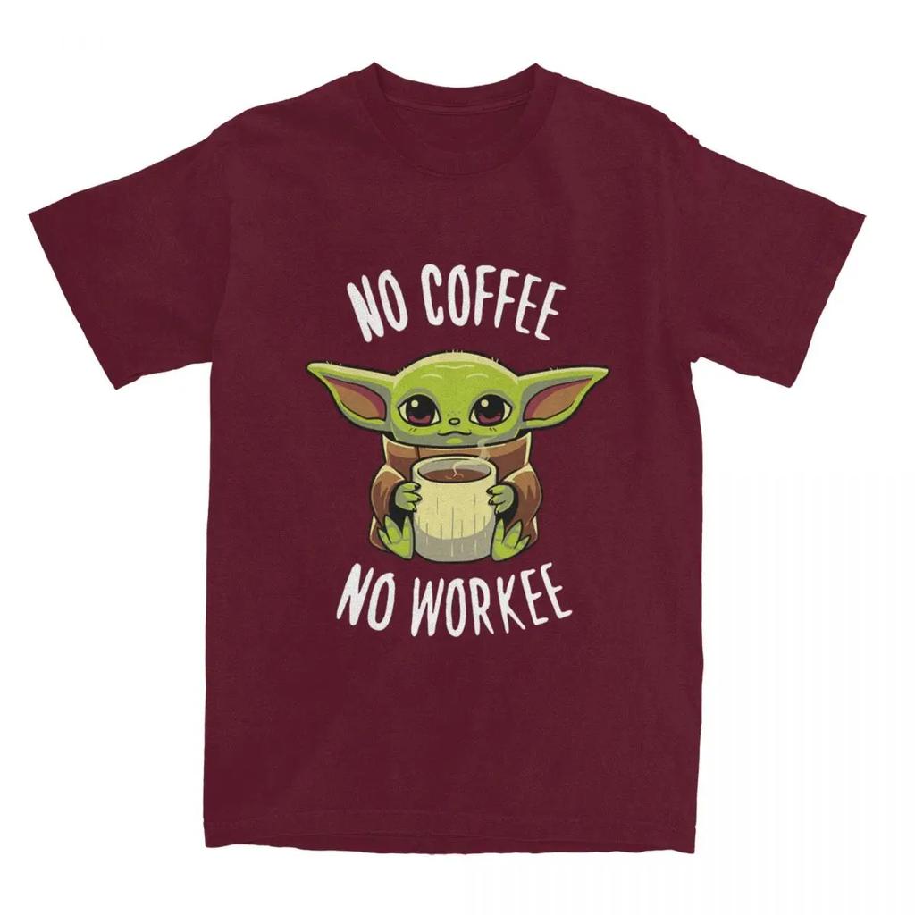 Star Jedi Knight Mandalorian Baby Yoda T-Shirt Fashion Pure Cotton Tees Crew Neck Short Sleeve T Shirt 4XL Clothes Unisex