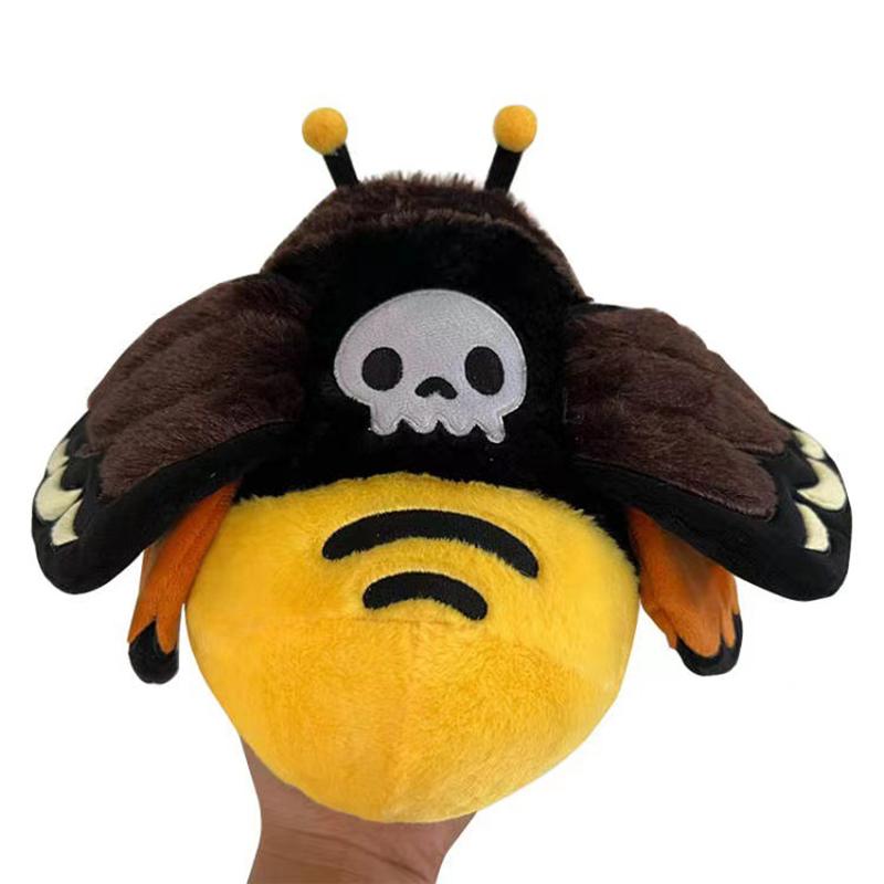 Death's Head Hawkmoth Plush Toy Stuffed Gothic Style Halloween Plush Toy for Kids Halloween Decor Doll Cartoon Gifts Home D