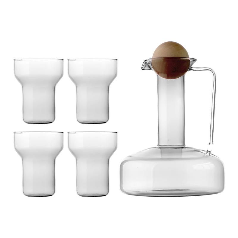 Heat Resistant GlassTeapot Glass Mug Cups Household Cold Water Bottles Large Capacity Juice Kettle Sobering Up Pot Drinkware