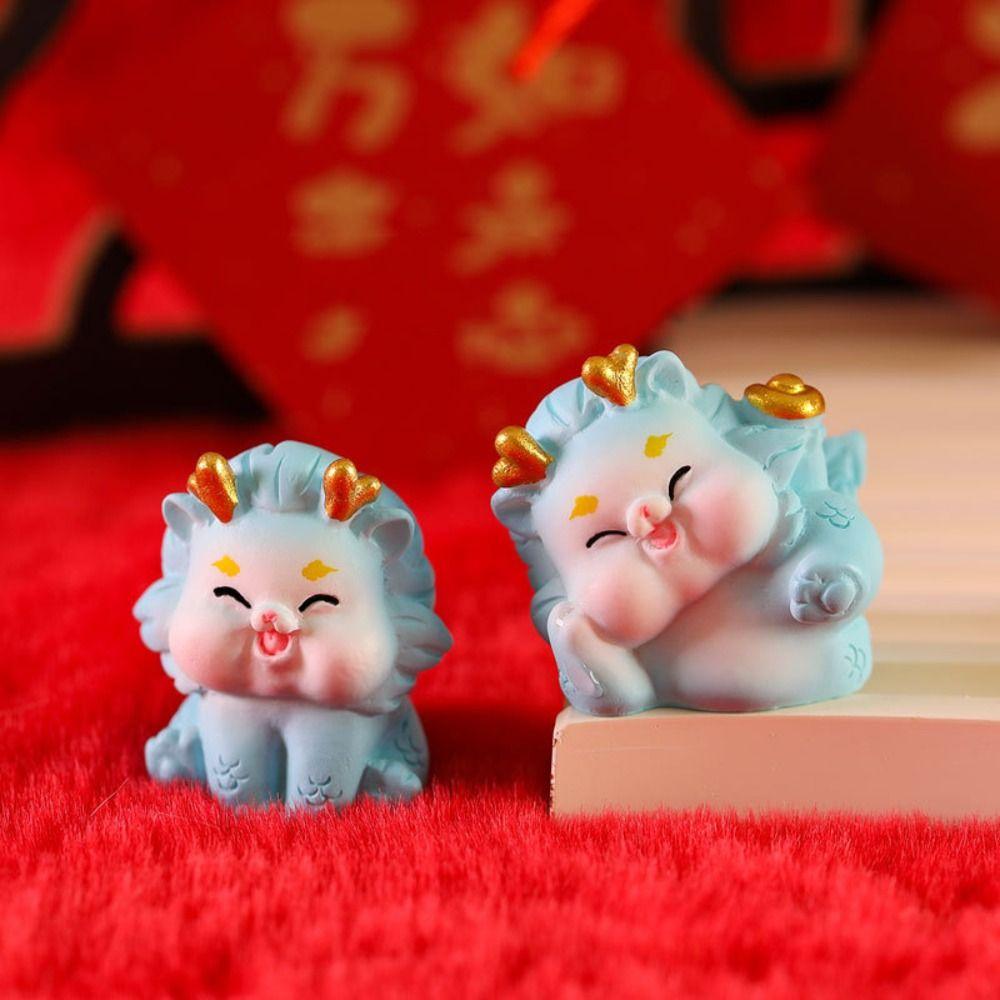 Chinese Style Dragon Cartoon Figurine Dragon Micro Landscape Decoration Home Decoration