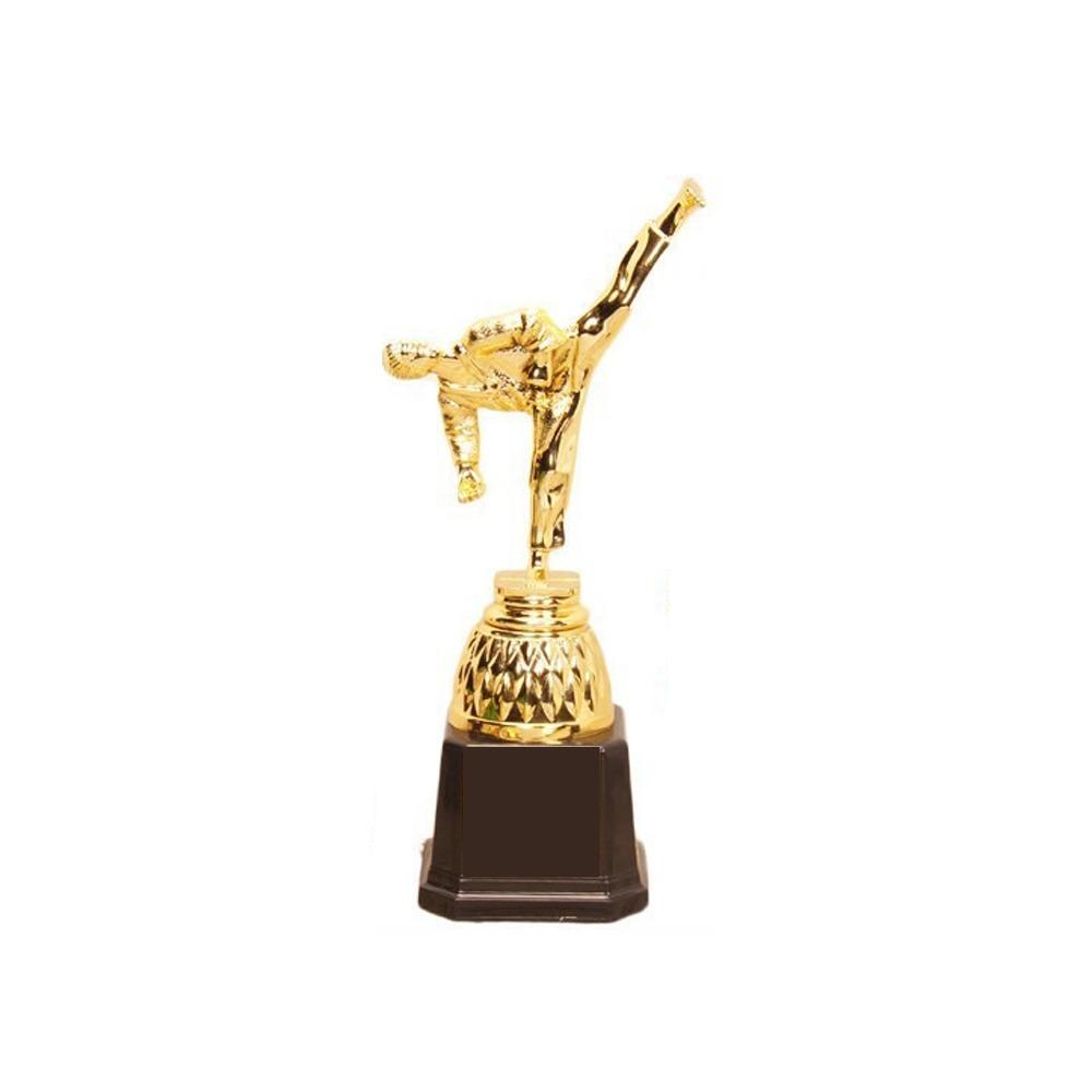 Martial Arts Gold Trophy Awards Plastic Model Gold Man Small Prize Cup Taekwondo Competition Craft Souvenirs Winner Award
