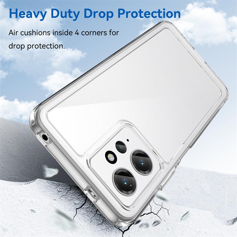 For Xiaomi Redmi Note 12 Case Silicone Clear Border Bumper Redmi Note 12 Cover Shockproof Case For Redmi Note 12 Pro Plus Cover