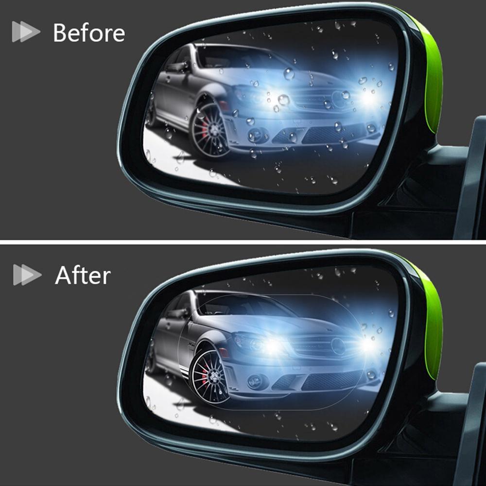Universal Window Clear Car Anti Water Mist Fog Sticker Rainproof Rearview Mirror Protective Film