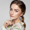 Diamond Alloy Leaf Earrings Ethnic Style Dangle Earrings for Women Multi Color Options Fashion Jewelry Gift