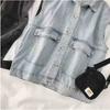Denim Vest Coat Women's Spring and Autumn Loose Korean Style Waistcoat Outer Wear Vest Top Sleeveless Coat Casual Jacket