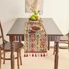 Table Flag Red Jacquard Tea Flag Fringed Ethnic Style Geometric Tv Cabinet Coffee Table Long Cover Decoration