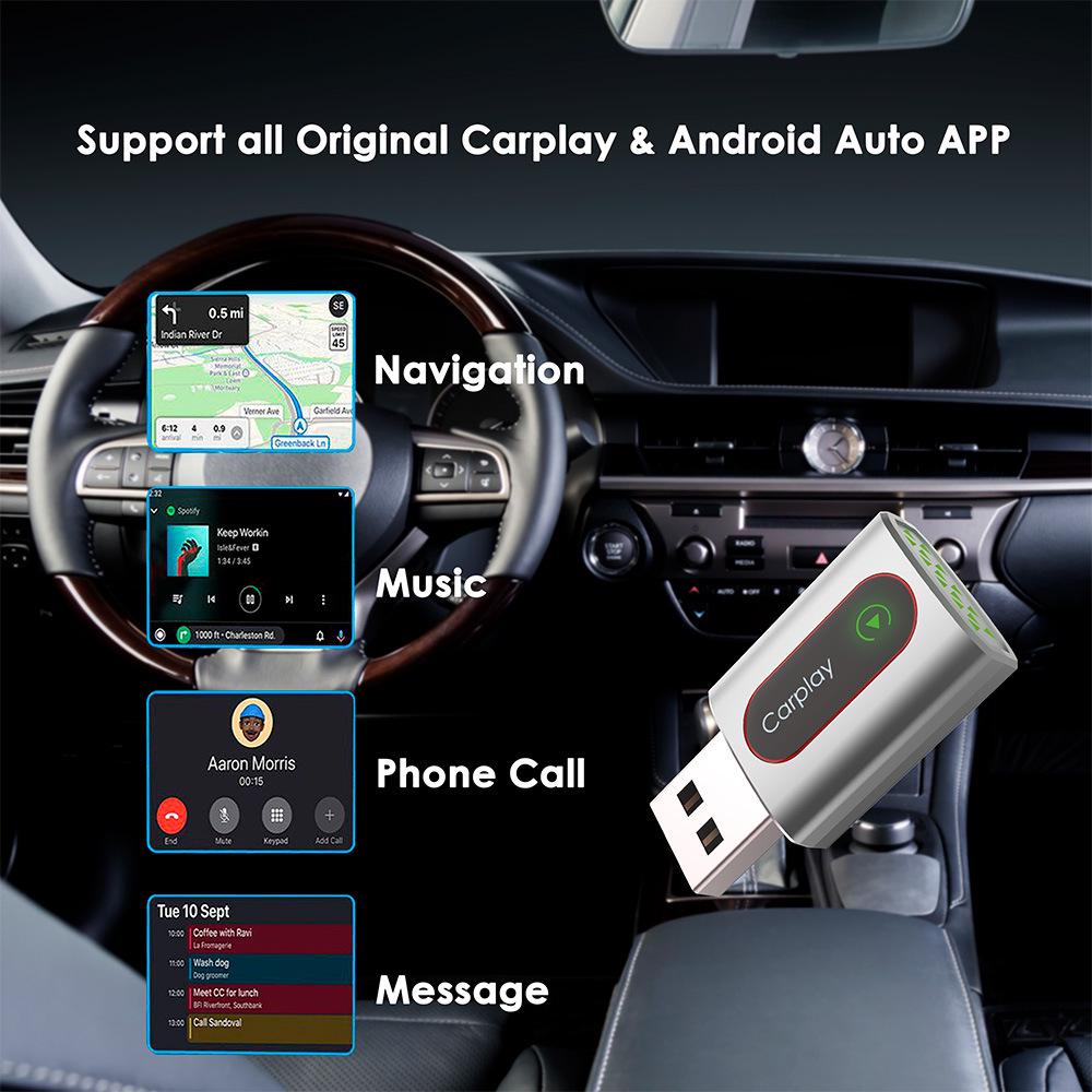 USB Wireless CarPlay Smart Box for iPhone and Android Auto