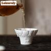 Handamde Relief Plum Blossom Ceramic Tea Cup Customized Master Cup Personal Aroma Smelling Cup Tasting Tea Bowl Kung Fu Teaset