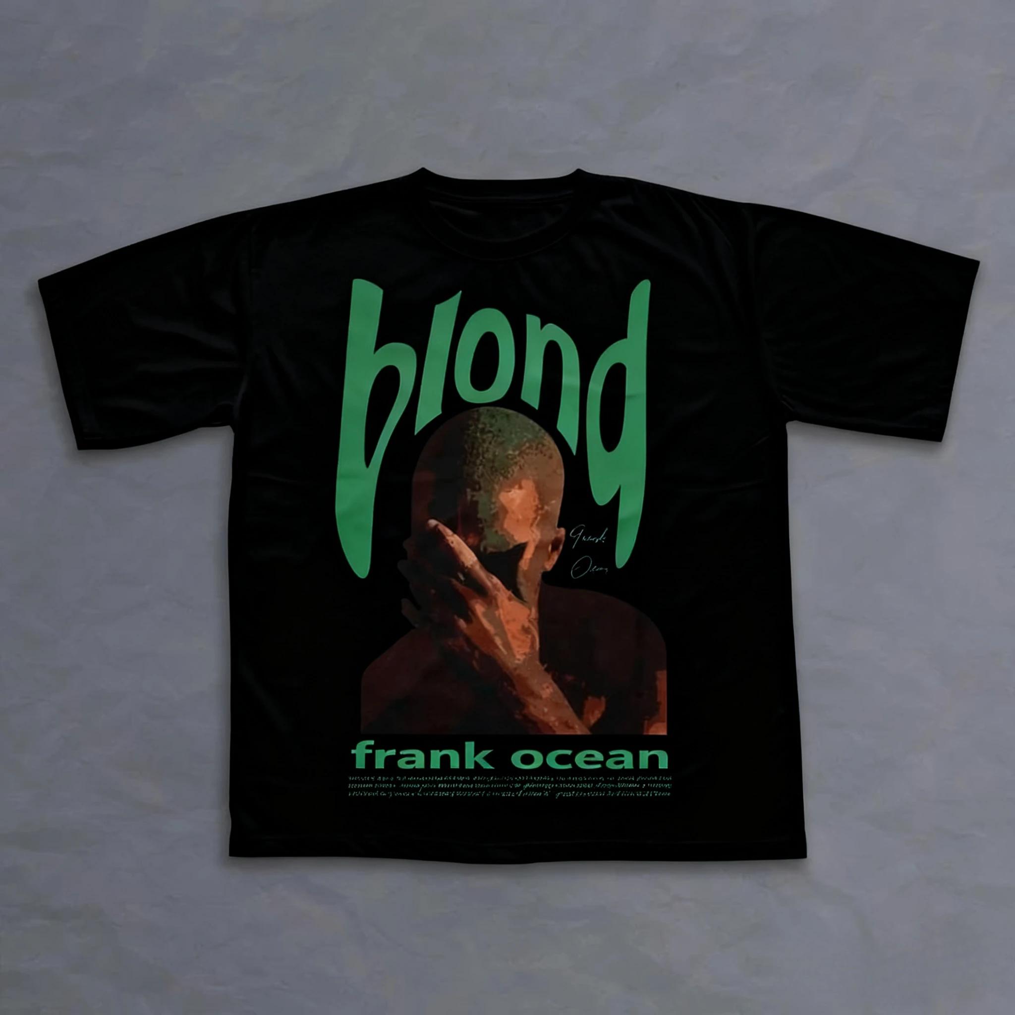 

Hot Selling New Rapper Retro Pattern Tshirt Mens Hiphop Ocean Album Clothing Tshirt Y2k Unisex Shirt Fashion Large Tshirt 4XL