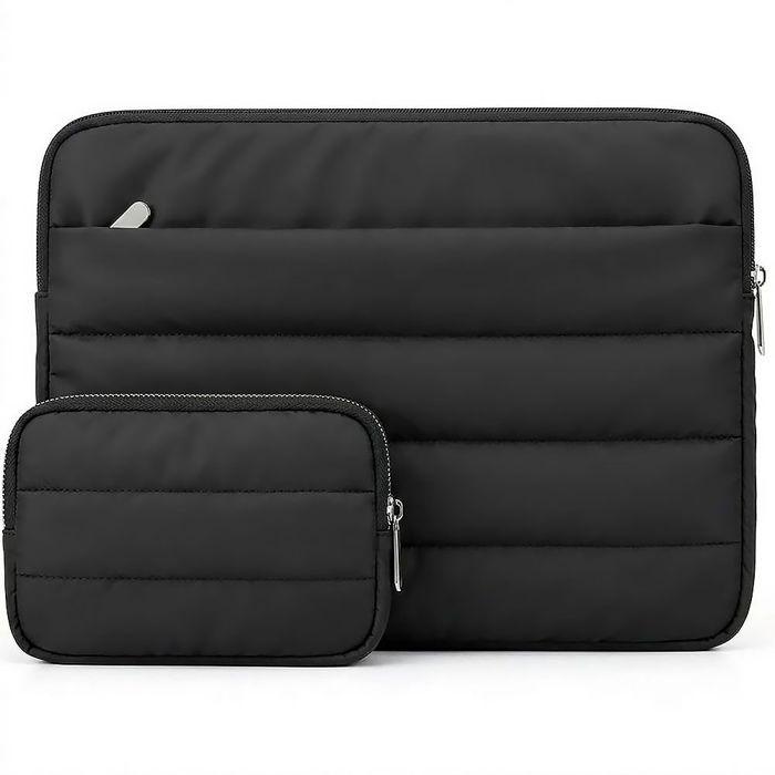 Housse Ordinateur 15", Protection Anti-Rayures pour MacBook Pro/Air HP Lenovo Asus - Noir