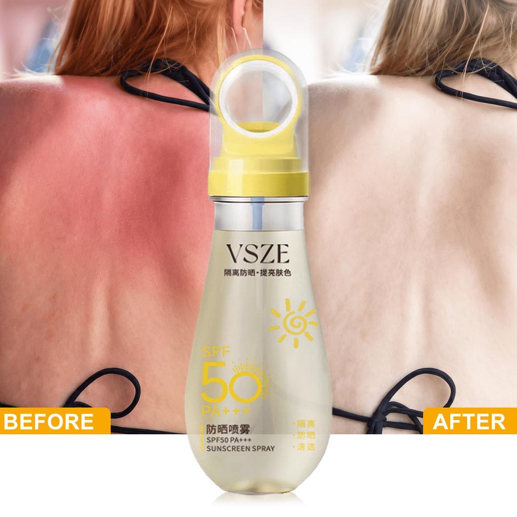 SPF 50 Sunscreen Spray, 10x UV Protection, Refreshing, Waterproof, Sweat-Resistant, Non-Greasy, Suit