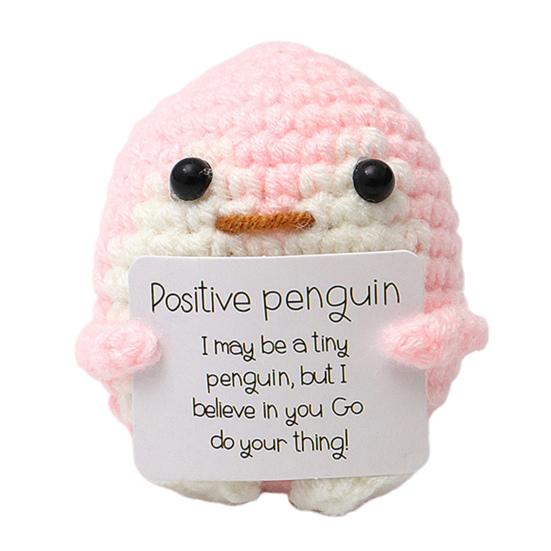 

Позитивная кукла крючком ручной работы, связанная крючком, эмоциональная поддержка, позитивное животное, настольное украшение, подарок на день рождения для семьи, друзей и детей