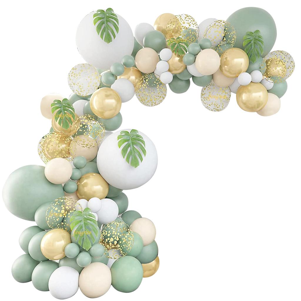 Kit Arche Guirlande de Ballons Vert Sauge Décoration de Mariage Anniversaire Enfants Adultes Ballons de Mariage Décoration de Baby Shower Globos