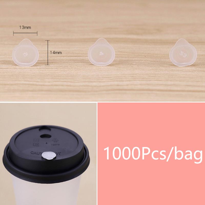 Disposable Coffee Cup Lids Stoppers Injection Caps Heart-Shaped Circle Plug Takeaway Packing Milk Tea Cups Leak Proof Plug