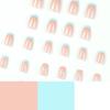 Tragbarer Nagel-Blau-Weiß-Spleiß-French-Nail-Patch Blau-Liebe-Falschnagel-Patch