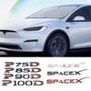 P75D P85D P90D P100D letter logo car sticker for Tesla MODEL 3 X S Y refit rear boot labels trunk displacement digital decal