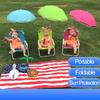 Kinder-Strandstühle mit Sonnenschirmen, Outdoor-Spielzeug, Camping-Deckhocker, zusammenklappbar, multifunktional, tragbar, für Kinder
