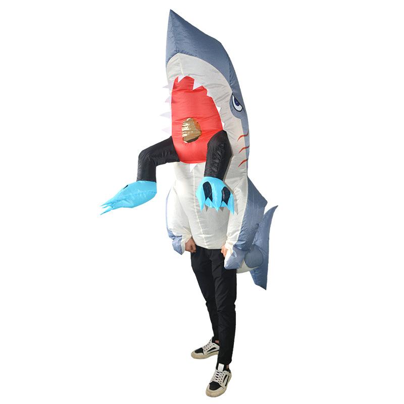Halloween Cos Man-Eating Shark Inflatable Costume Festival Performance Cartoon Animal Stage Role-Playing Costume Prop Modeling