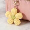 Knitted Keychain Handmade Crochet Flower Keychain Pink Bohemian Bag Charm Car Keys Backpack Accessories