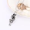 for Men Hugging Jewelry Skeleton Double Skeleton Skull Stainless Steel Skull Pendant Necklace