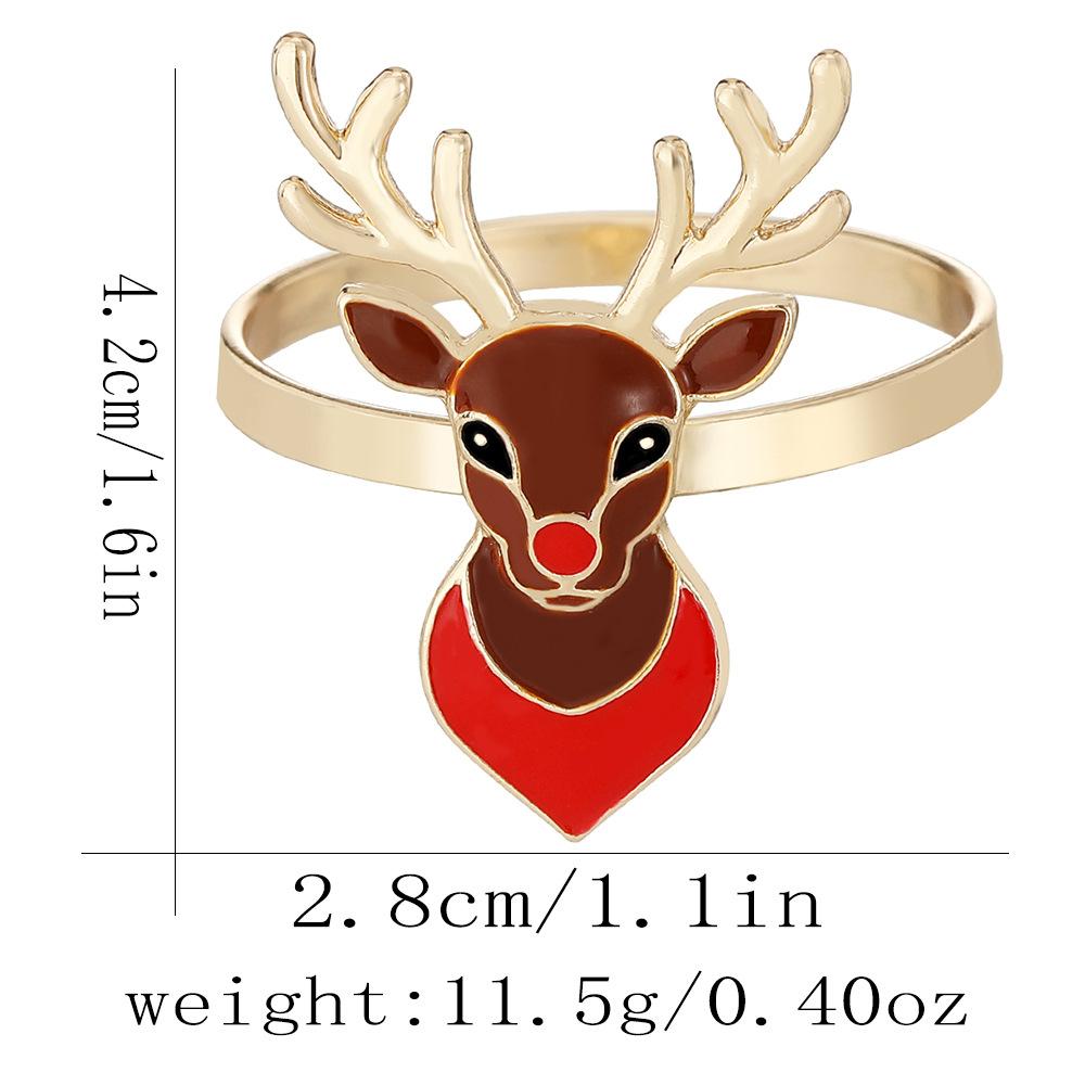 Christmas Tree Napkin Ring Metal Creative Napkin Buckle Santa Claus Versatile Napkin Rings for Christmas Dinner Table Decor 2026