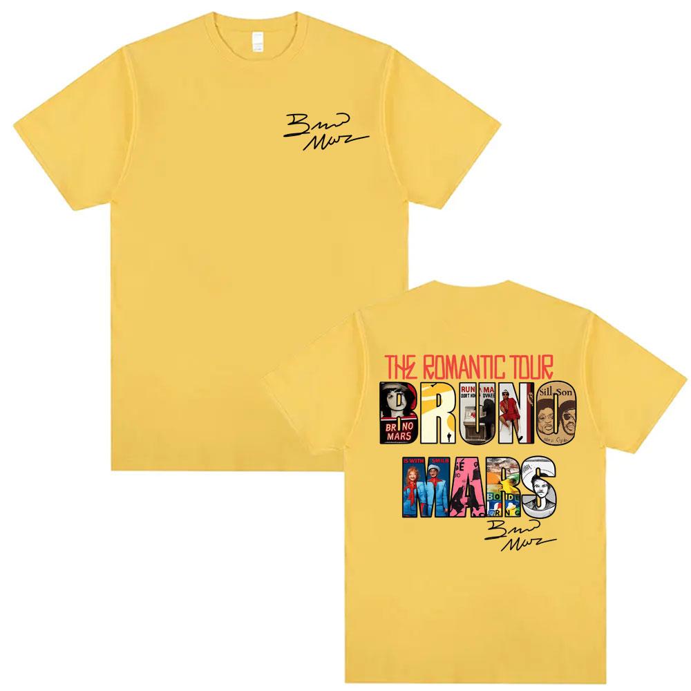 Bruno Mars The RoUnisextic Tour 2026 Album Cover T Shirts Unisexs Clothes Fashion Oversized Tshirts Summer Tops ONeck Loose T Shirt