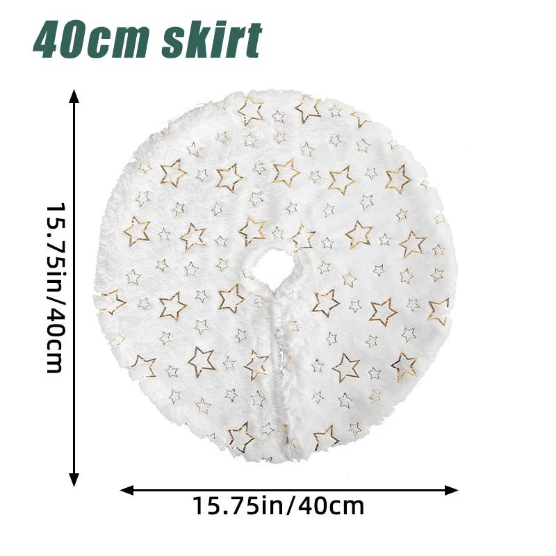 Mini Christmas Tree Skirt Christmas Tree Carpet Mat Cover Navid Snowflakes Tree Skirt Red and White Christmas Tree Decoration