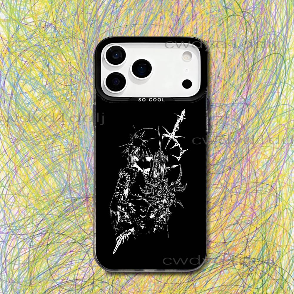 G-Gothic Cyber Sigil Cybersigilism For iPhone 17,16,15,14,13,12,X,8,Pro,Max,Plus,SE4,Air,Mini Black IMD Matte Case