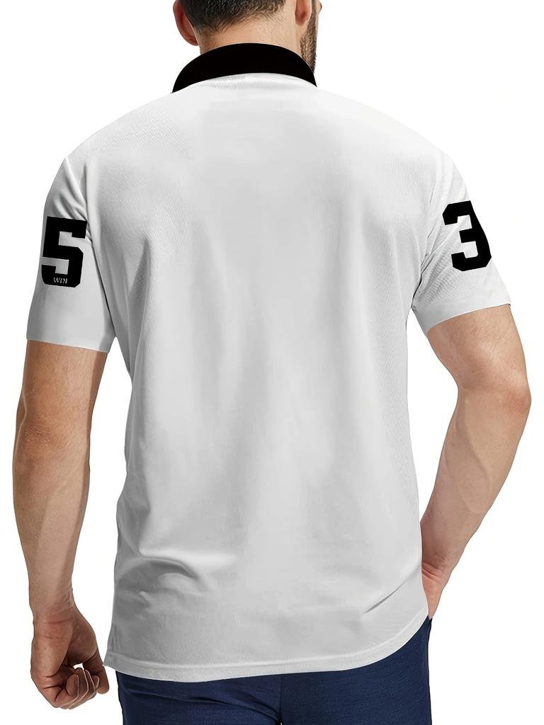 Printed Design – Not Textured Men'S Fashion Casual Button-Up New Trendy Pattern Spring Autumn New Golf Sport