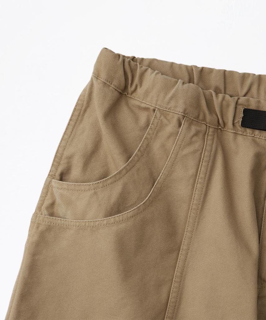 OUTSTANDING Canvas Climbing Belted Shorts_Beige