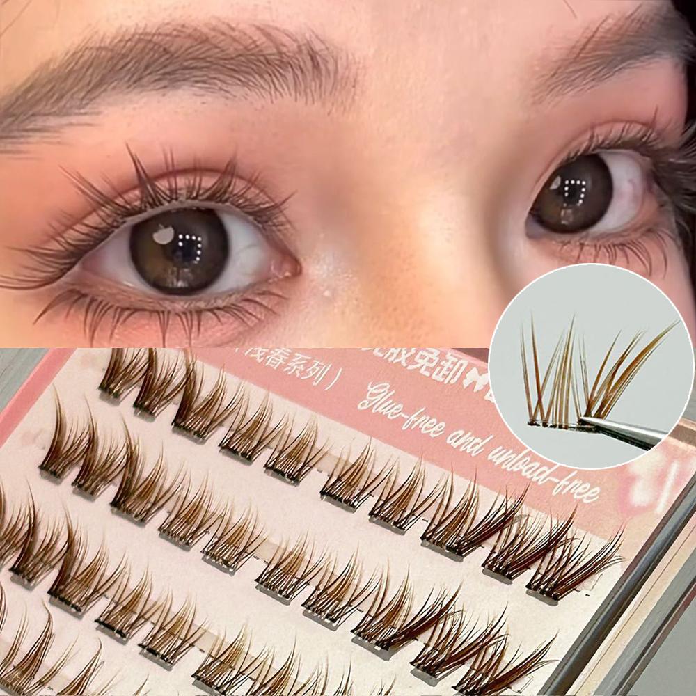 

Soft Fluffy Glue-free False Eyelashes Press on Tweezers Manga Lashes DIY Eyelash Extension Style 4