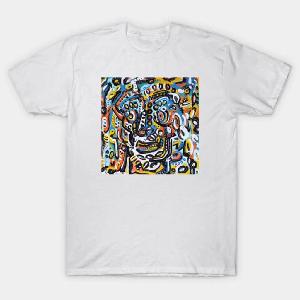 Face T Shirt Vintage Versatile Homme Graphic Stretched Fashion Casual Streetwear Designer Clothes Unisex