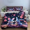 Romantic Rabbit Decoration Set For Couples Exquisite Three-Piece Bedding Set Gift For Kids And Adults