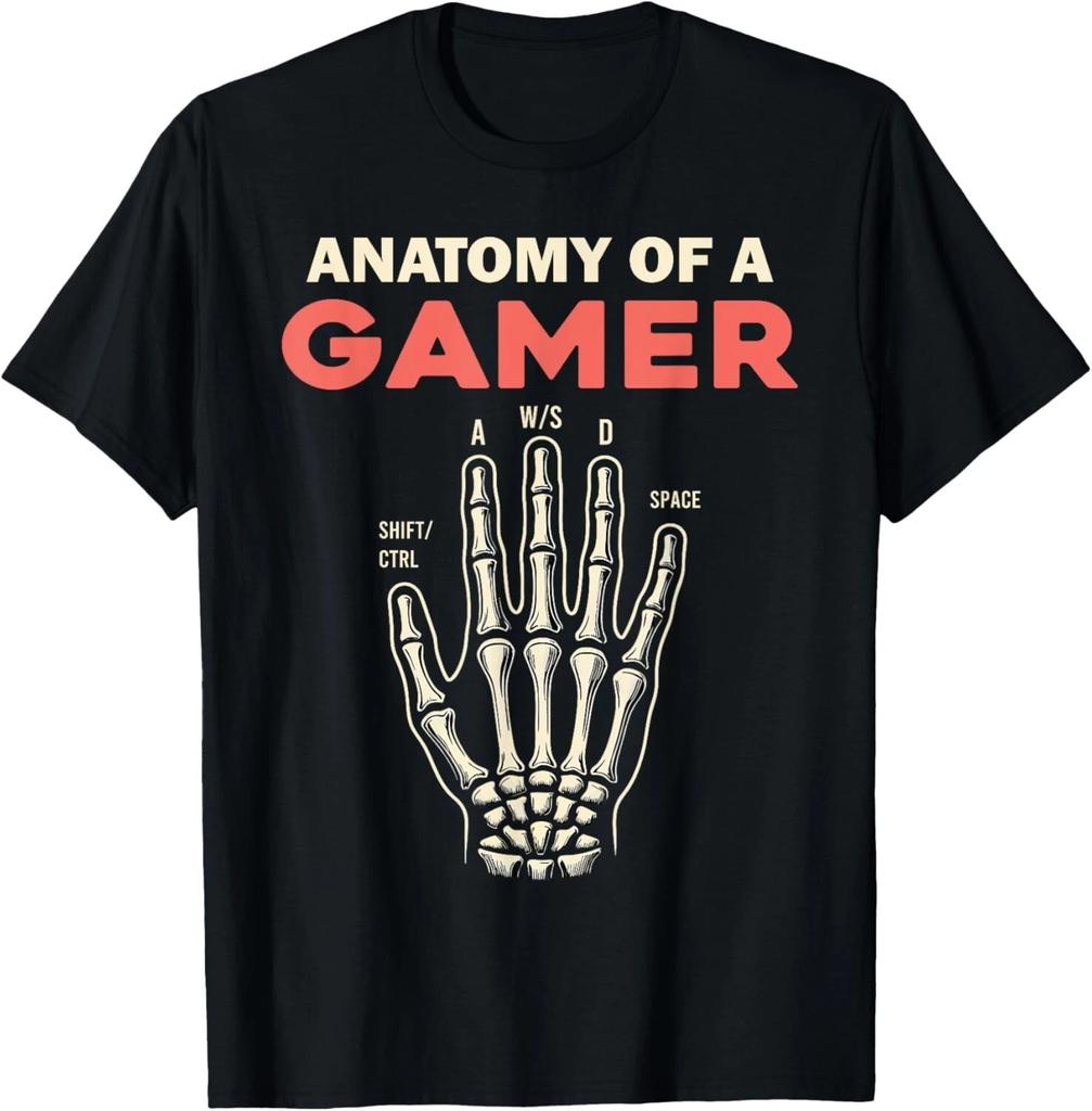 Funny Anatomy Of A Gamer Skeleton Hand Video Game Lovers Gifts Unisex T-Shirt