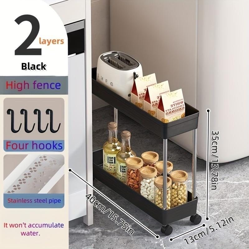 2/3/4 Layer Multifunctional Storage Rack, Ultra-thin Rolling Car, Is The Perfect Choice for Bathroom Decoration