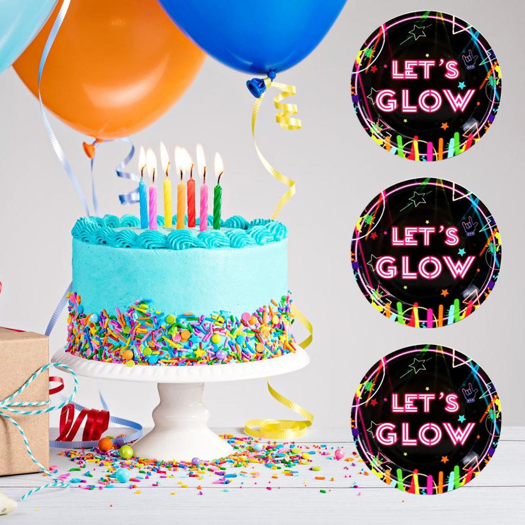 Disposable Tableware for Creative Themed Parties Plates/Cups/Napkin/Tablecloth Handmade Glowing Themed Dinnerwares