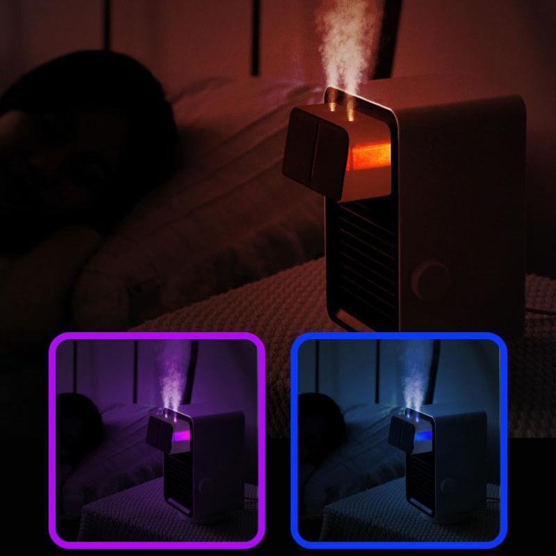 Small Desktop Heater, Humidifier, Shaking Head Heater, Multi-functional Household Instant Heating Fan Sprayer