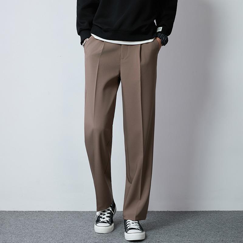 Spring and Autumn New Trendy Trousers Men's Straight Suit Pants Loose Casual Drape Floor Long Pants