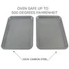 2 Pack Nonstick Baking Sheet Durable Carbon Steel Oven Safe Easy Clean Perfect Baking Roasting Cooking
