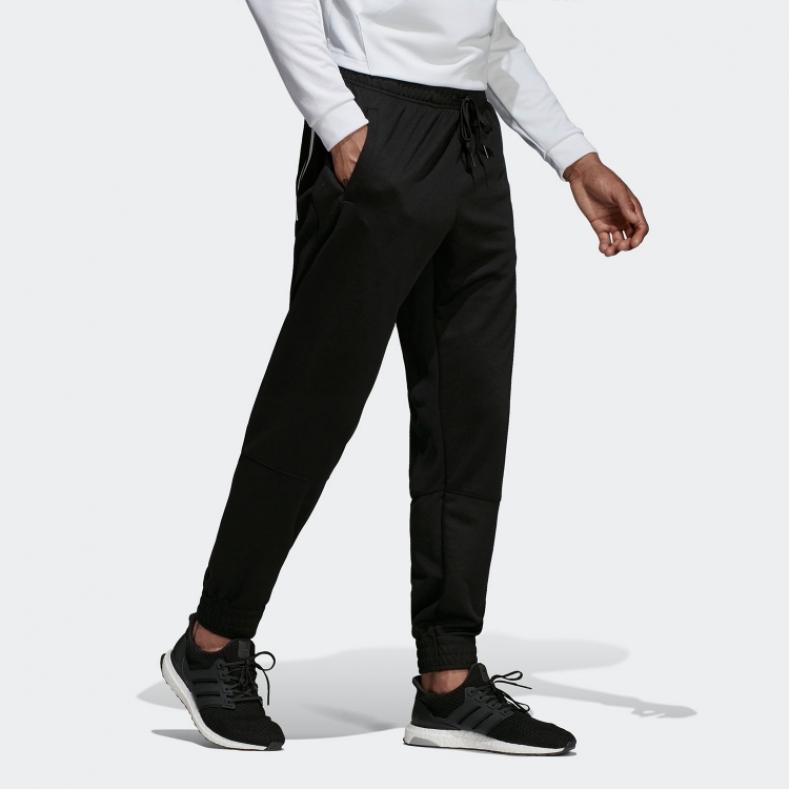 Adidas Training Running Printed Logo Knit Cuff Joggers Men Bottoms Black DT9921