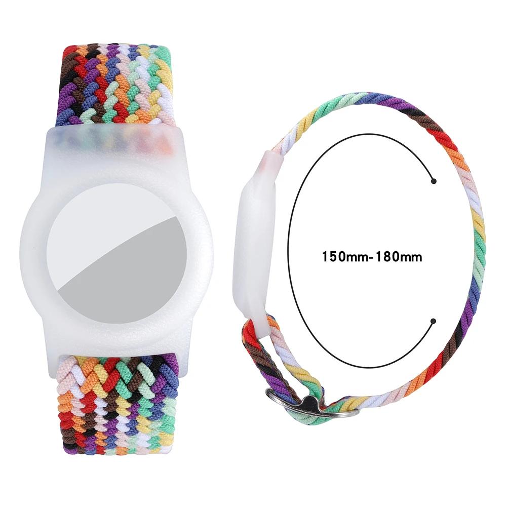 Kinderarmband für Apple AirTags Schutzhülle Kratzfestes Armband Verstellbares Armband für Apple Air Tag GPS-Tracker Halter